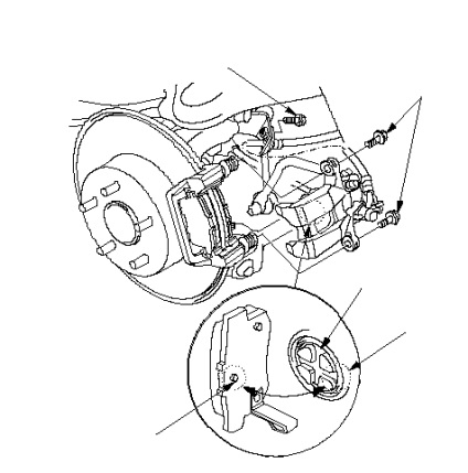 Inspectarea și înlocuirea plăcuței de frână spate - întreținere și reparații acordul Honda manual