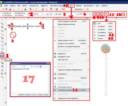 Elementele de bază ale lucrului cu textul în coreldraw x4