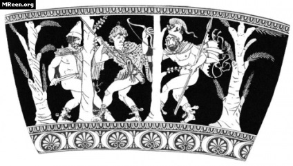 Despre felul în care răpitorul este purtat de arcașii greci