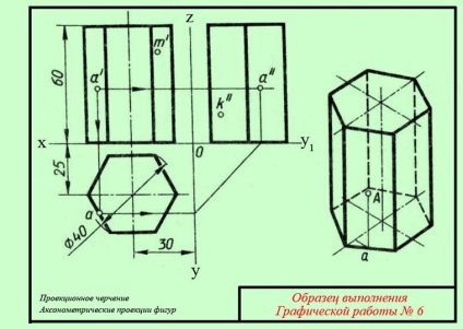 Construcția proiecțiilor ortogonale și axonometrice ale unei figuri geometrice