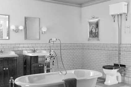 Retro sanitare de baie în stil retro