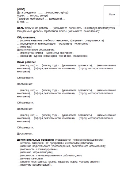 Reluați exemplul managerului turistic și exemple de completare a modului în care să descrieți în mod corespunzător responsabilitățile și