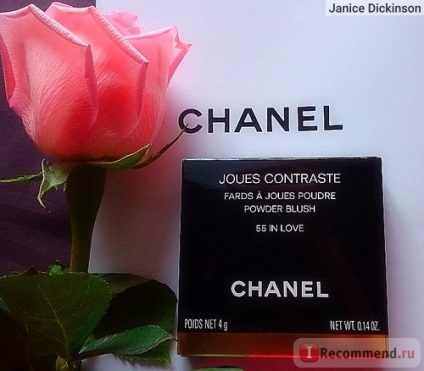 Blush Chanel joues Contraste száraz - „tökéletes rouge a Chanel (színárnyalat №55 szerelmes)