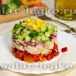Saláta - gomba tisztás - gombával recept fotó csirkével