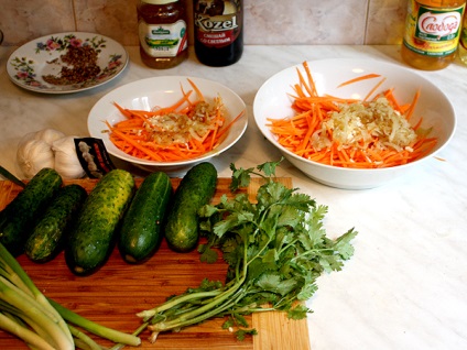 Salata de carne de vită, castraveți și morcovi, note culinare ale unui amator