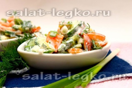 Saláta uborka és paradicsom