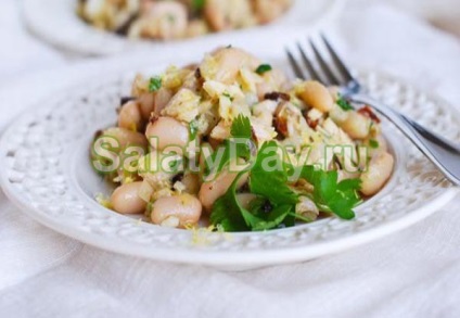 Saláta fehér bab - elérhető termékeket gazdag ízeket a recept fotókkal és videó
