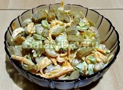 Salată cu fasole albă - produse accesibile, rețetă gust bogată cu fotografii și videoclipuri