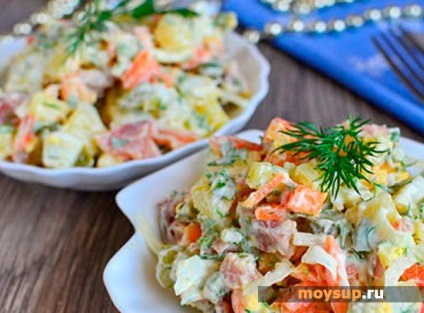 Salată cu cartofi, somon roz și carne de brânză sărată - rețetă pas cu pas, opțiuni de gătit