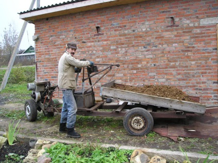 Motoblock de acasă de la podul de la mâinile lui Zhiguli