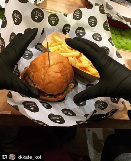 Reteaua de fast-food burger de stele negre