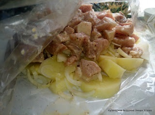 Shish kebab cu cartofi în maneca ~ academie culinară de gospodine inteligente