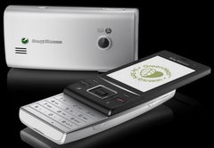 Sony ericsson elm și eco-telefoane albe cu camera de 5 megapixeli