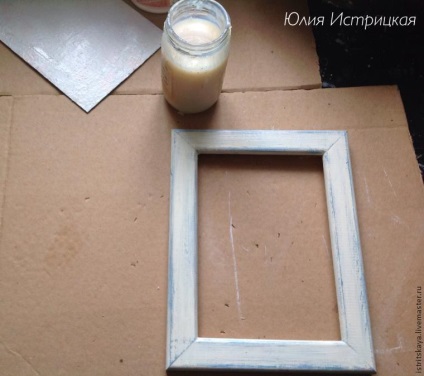 Creați o veche oglindă vitraliță într-un pahar și lucrați cu cartofi în fulgi - echitabil