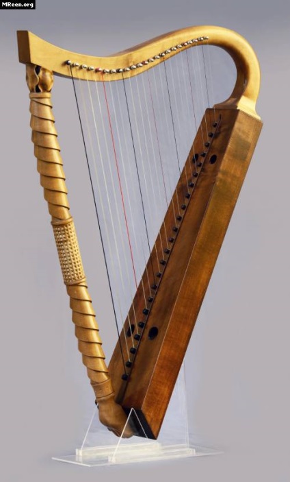 Harpă medievală și liră germană