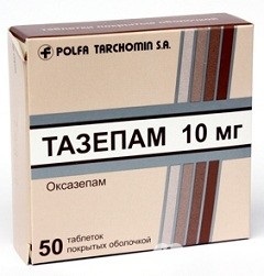 Tazepam - instrucțiuni de utilizare, indicații, doze