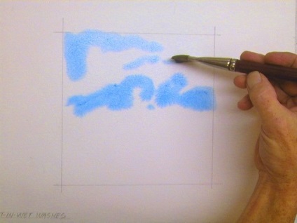 Akvarell nedves-festés és rajzolás