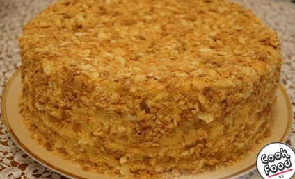 Napóleon torta (lágy) recept egy fotó