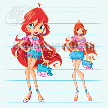 Rajz lecke Chibi Winx teljes hosszúságú