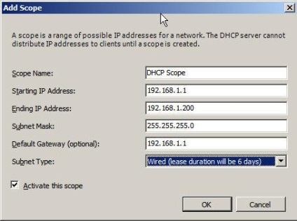 Instalarea și configurarea serverului dhcp în serverul Windows 2008, pentru administratorul de sistem