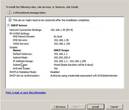 Instalarea și configurarea serverului dhcp în serverul Windows 2008, pentru administratorul de sistem