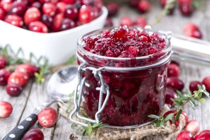 Jam cu cranberries cu zahăr pentru iarnă fără a găti, rețete, cu portocale, mere, lamaie, afine