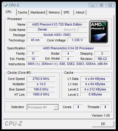 AMD Phenom II kinyit a cache memória és a negyedik mag