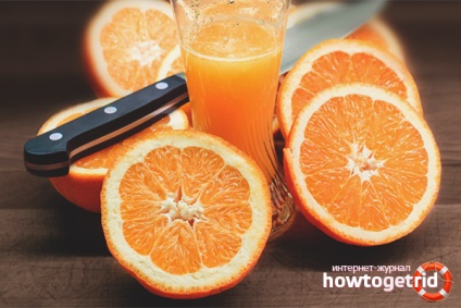Orange - a jó és a kárt a szervezet egészségének