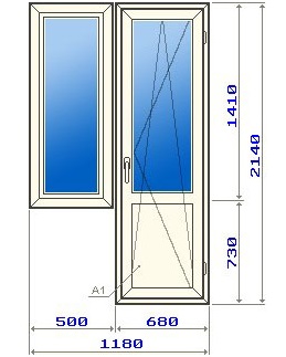 Bloc de balcon (unitate de fereastră cu ușă de balcon), preț bloc de balcon, instalare, plastic