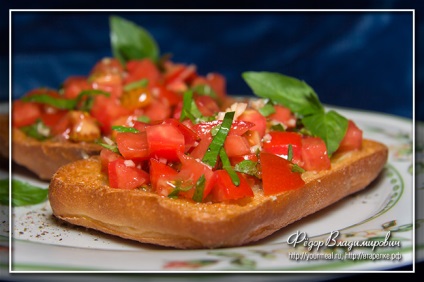 Bruschetta cu roșii, rețete de casă