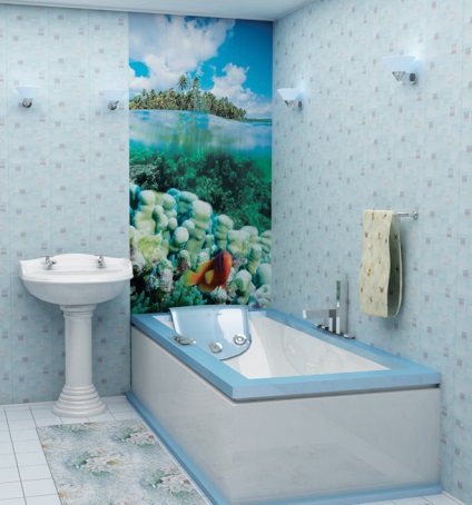 Hogyan lehet díszíteni a falakat a fürdőszobában