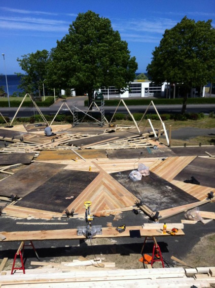 Deconstrucția domului geodezic pe insula Bornholm