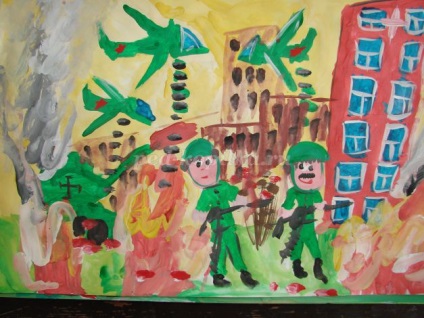Copiii pictează război