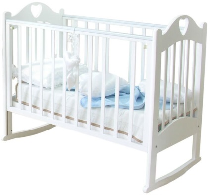 Crib roșu ljubasha cu-635 scaun rotirea roți 120x60 cm - cumpara in Moscova