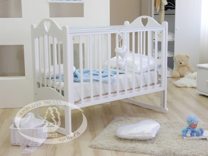 Crib ljubasha roșu stea cu-635 scaun rotirea roți 120x60 cm - cumpăra în moscow