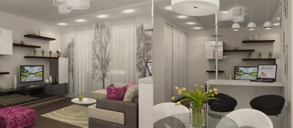 Дизайн до ключ, живеещи в цената на апартамент в Москва, интериорен дизайн хол