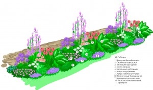 Design de pat de flori de mâini proprii în grădină sau pe site-ul cabana