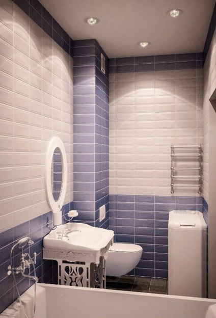 Proiectare baie cu design de 6 mp M (45 fotografii), design de baie în stil