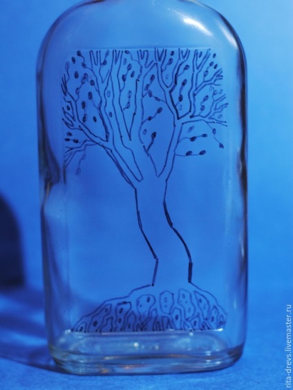 Az életfa festeni az üveget akril festékkel - Fair Masters - kézzel készített, kézzel készített