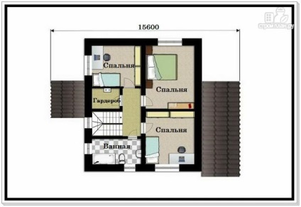 Két szintes családi ház hab blokkok 4 x tető, kúria projekt