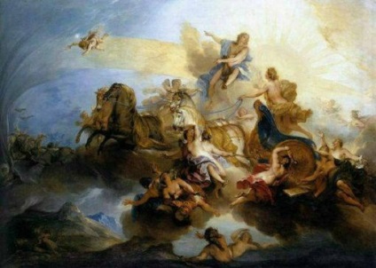 Phaeton, fia Helios, Zeusz csapott le a szekérben a nap, az ősi istenek és hősök