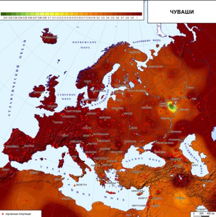 A genetikai közelsége moksa, erzjány, csuvas, Kazan tatárok, Mishari, baskír