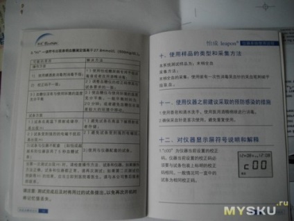 Glucometru cu instruire chineză - yicheng 2