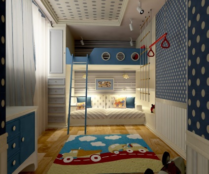 Interiorul unei camere pentru copii pentru un băiat de la un copil la un adolescent (foto)