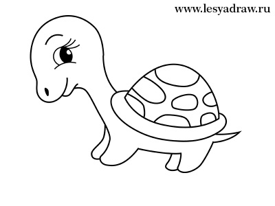 Cum să atragă o broască țestoasă pentru copii