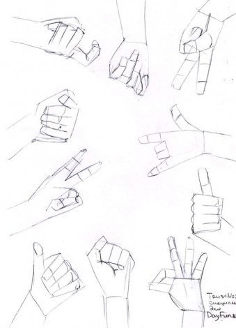 Cum să atragă mâna unei persoane cu creioane utilizând o diagramă foto
