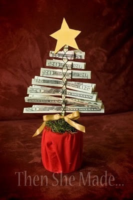 Hogyan készítsünk egy karácsonyfa ki a pénzt saját kezűleg