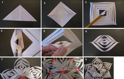 Как да си направим снежинка от хартия за новата 2017 г.