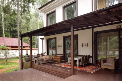 Cum de a proiecta o verandă verandă la dacha pe bază de turn cu mâinile tale