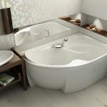 Hogyan válasszuk ki a fürdő aszimmetrikus belső profik fürdő, formák és méretek